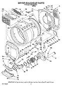 DRYER BULKHEAD PARTS Diagram and Parts List for MGT3800TW0  Maytag Washer Dryer Combo