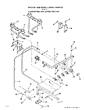 OVEN DOOR Diagram and Parts List for S6507X0  Roper Range
