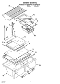 SHELF PARTS, OPTIONAL PARTS (NOT INCLUDED) Diagram and Parts List for ET1PHKXPT05  Whirlpool Refrigerator