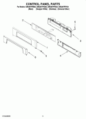CONTROL PANEL PARTS Diagram and Parts List for GBS307PRB03  Whirlpool Wall Oven