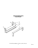 BACKGUARD Diagram and Parts List for SF0140SRW5  Whirlpool Range