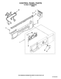 CONTROL PANEL PARTS Diagram and Parts List for YWFW9050XW00  Whirlpool Washer