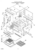OVEN Diagram and Parts List for KEBN100YBL0  KitchenAid Wall Oven