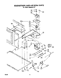 MAGNETRON AND AIR FLOW Diagram and Parts List for SM958PEPW0  Whirlpool Range