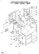 DISPENSER FRONT Diagram and Parts List for 4YED25DQAB01  Whirlpool Refrigerator