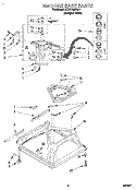 MACHINE BASE Diagram and Parts List for 6LBR7255BQ1  Whirlpool Washer