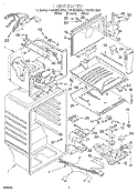 LINER Diagram and Parts List for ET21DKXDW04  Whirlpool Refrigerator