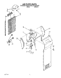 AIR FLOW Diagram and Parts List for ED20ZKXBW00  Whirlpool Refrigerator