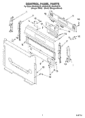 CONTROL PANEL PARTS Diagram and Parts List for GS460LELT0  Whirlpool Range