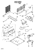 UNIT PARTS Diagram and Parts List for IMT188302  Inglis Refrigerator