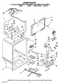 LINER PARTS Diagram and Parts List for MTF2142MES00  Whirlpool Refrigerator
