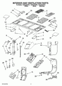 INTERIOR AND VENTILATION PARTS Diagram and Parts List for YGH5184XPB1  Whirlpool Microwave