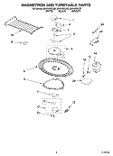 MAGNETRON AND TURNTABLE Diagram and Parts List for MH9180XLT0  Whirlpool Microwave