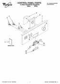 CONTROL PANEL PARTS Diagram and Parts List for DU018DWTB0  Whirlpool Dishwasher