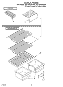 SHELF PARTS, OPTIONAL PARTS Diagram and Parts List for RT14DKXKZ02  Roper Refrigerator