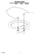 HEATER PARTS Diagram and Parts List for KUDW03CTBL1  KitchenAid Dishwasher
