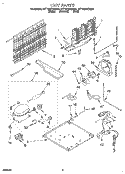 UNIT Diagram and Parts List for 8ET19DKXDN00  Whirlpool Refrigerator