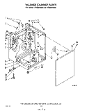 WASHER CABINET Diagram and Parts List for LT5004XMW0  Whirlpool Washer Dryer Combo