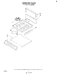 COOK TOP Diagram and Parts List for SF0100SKW1  Whirlpool Range