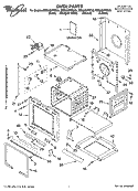 OVEN PARTS Diagram and Parts List for RBS305PRB00  Whirlpool Wall Oven