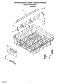 UPPER RACK AND TRACK PARTS Diagram and Parts List for KUDX03FTSS3  KitchenAid Dishwasher