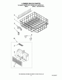 LOWER RACK PARTS Diagram and Parts List for GU2275XTVB1  Whirlpool Dishwasher