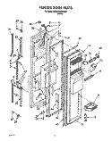 FREEZER DOOR Diagram and Parts List for 6ED22RQXWW00  Whirlpool Refrigerator