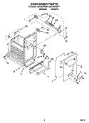 CONTAINER PARTS Diagram and Parts List for KUCV02FRMT1  KitchenAid Trash Compactor