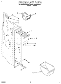 FREEZER LINER Diagram and Parts List for RS22BRXBL01  Roper Refrigerator