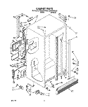 CABINET Diagram and Parts List for RS20CKXZW00  Roper Refrigerator