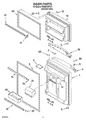 DOOR PARTS Diagram and Parts List for ER2MHKXPL01  Whirlpool Refrigerator