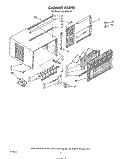 CABINET Diagram and Parts List for AC1204XT0  Whirlpool Air Conditioner