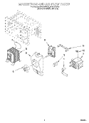 MAGNETRON AND AIR FLOW Diagram and Parts List for MT9102SFQ0  Whirlpool Microwave