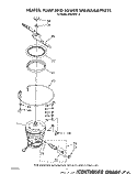 HEATER, PUMP, AND LOWER SPRAY ARM Diagram and Parts List for DU8750XT2  Whirlpool Dishwasher