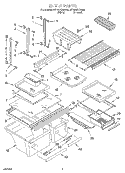 SHELF Diagram and Parts List for GT19DKXGN00  Whirlpool Refrigerator