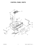 CONTROL PANEL PARTS Diagram and Parts List for KUIC15PRXS3  KitchenAid Ice Maker