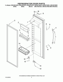 REFRIGERATOR DOOR PARTS Diagram and Parts List for KSRK25FVBL03  KitchenAid Refrigerator