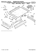 COOKTOP PARTS Diagram and Parts List for YKESA907PP00  KitchenAid Range
