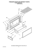 FREEZER DOOR AND BASKET PARTS Diagram and Parts List for KBFO42FTX06  KitchenAid Refrigerator