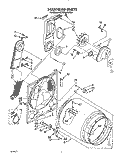 SECTION Diagram and Parts List for KEYE664WAL1  KitchenAid Dryer