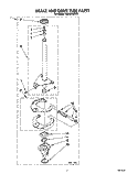 BRAKE AND DRIVE TUBE Diagram and Parts List for RAL6245AG0  Whirlpool Washer