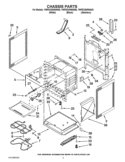CHASSIS PARTS Diagram and Parts List for YWFE330W0AW0  Whirlpool Range