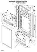REFRIGERATOR DOOR PARTS Diagram and Parts List for KBLS36FMB02  KitchenAid Refrigerator