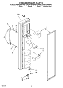 FREEZER DOOR PARTS Diagram and Parts List for KSRA22CNWH02  KitchenAid Refrigerator