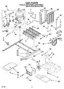 UNIT PARTS Diagram and Parts List for KSRG25FKST18  KitchenAid Refrigerator