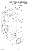 REFRIGERATOR LINER Diagram and Parts List for KSRS27FGBL02  KitchenAid Refrigerator