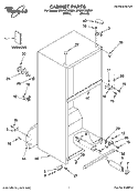 CABINET PARTS Diagram and Parts List for ET9FHTXMQ01  Whirlpool Refrigerator