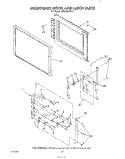 MICROWAVE DOOR AND LATCH Diagram and Parts List for KEMI300VBL3  KitchenAid Microwave Oven Combo
