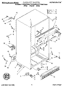 CABINET Diagram and Parts List for KTRS22KDWH00  KitchenAid Refrigerator