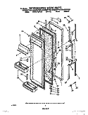 REFRIGERATOR DOOR Diagram and Parts List for ED22DWXTG05  Whirlpool Refrigerator